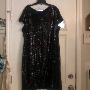 Black sequin dress